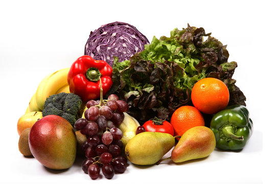 un panier de fruits et légumes