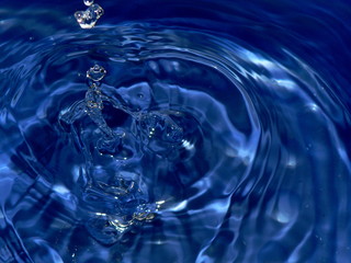 Fototapeta na wymiar blue water drop splash