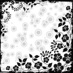grunge floral background