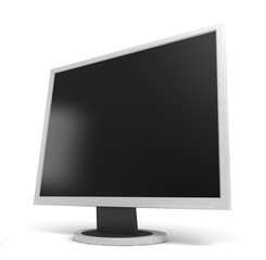 computer monitor isolated on white background