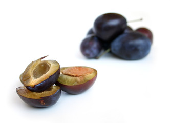 plumbs on white background