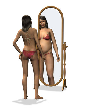 anorexia - distorted body image