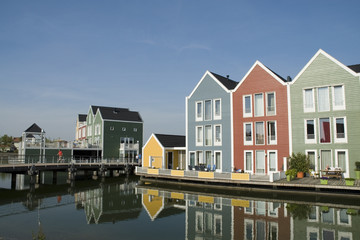 colored wooden houses