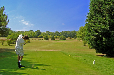 Obraz premium golf drive sur le tee