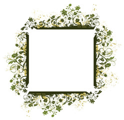 abstract floral frame