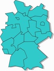 karte bundesl&auml;nder / map federal states / carte