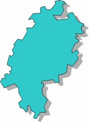 karte hessen / map / carte de hesse