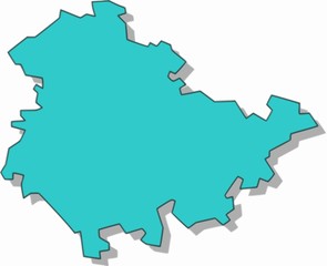 karte th&uuml;ringen / map thuringia / carte thuringe