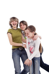 laughing teens