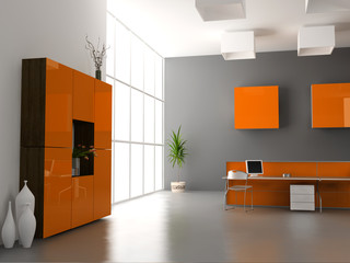the modern office interior