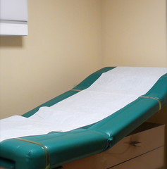 exam table in doctor's office