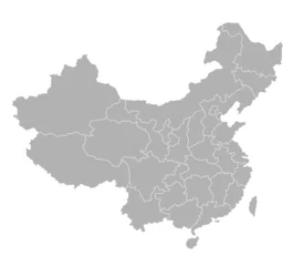 Foto auf Acrylglas China karte china