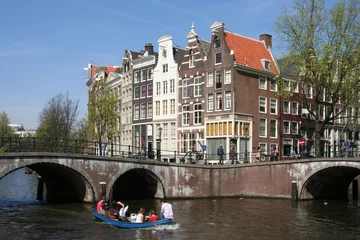 Fototapete Rund boating in amsterdam © Jan Kranendonk