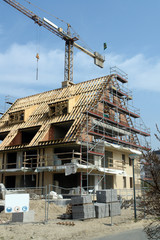 construction site with crane