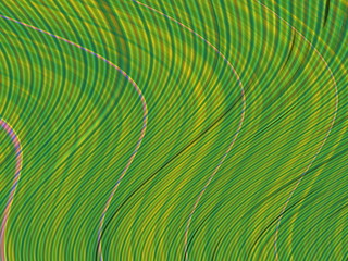 abstract background, yellow-green wavy curves