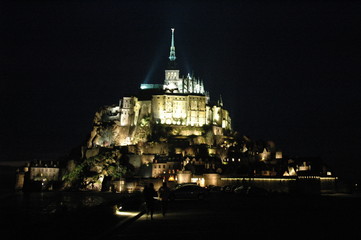 nuit sur le mont st michel