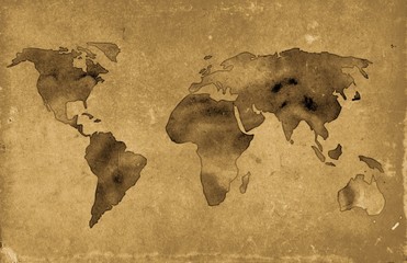 vintage world map