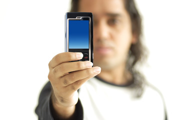 guy with a mobile phone