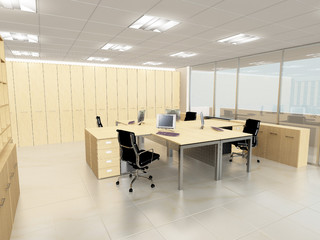 corporate working space interior.