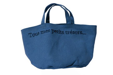 sac en toile bleue