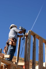 Naklejka na ściany i meble construction carpenter