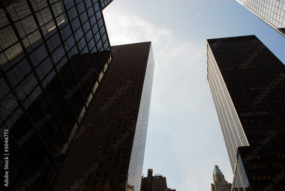 Wall mural highrise office building in new york city