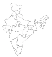 Fotobehang India karte indien