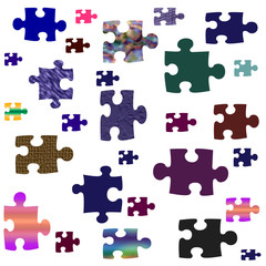 Naklejka premium puzzle pieces poster