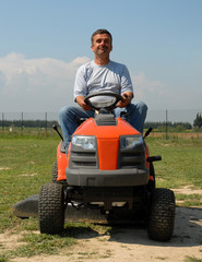 Fototapeta premium tondeuse autoportée