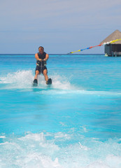 water skiing in the maldives