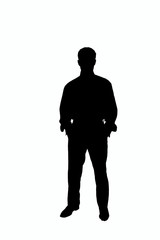 silhouette of a businessman