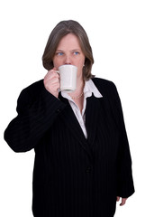 businesswoman with coffee cup