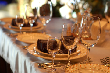 served table