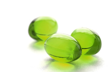 abstract pills in green color