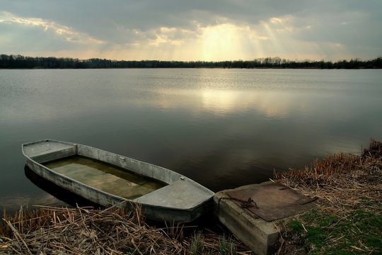 early evening on pond