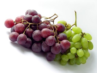 red and green grapes