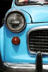 old blue car