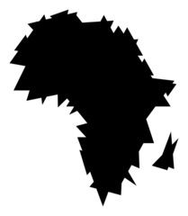 africa map created from triangles