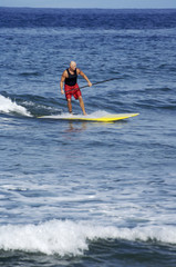 taking waves with a paddle