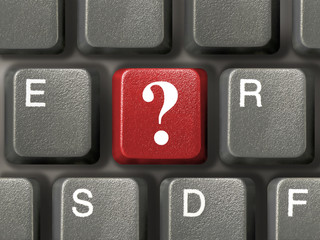 keyboard with question key