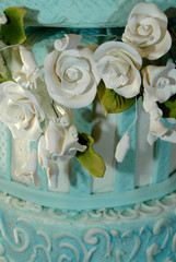 blue cake detail