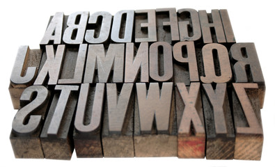 wood type alphabet