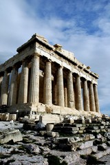 the parthenon at the acropolis in athens greece