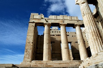 at the acropolis in athens greece