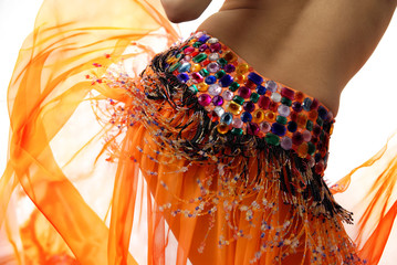 orange belly dancer