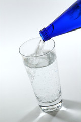 pouring mineral water