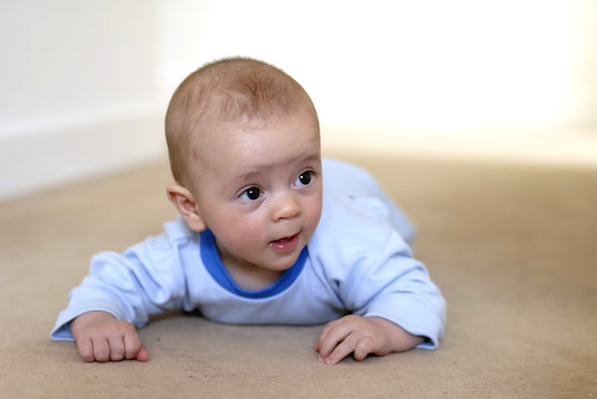 happy crawling baby