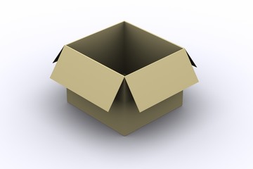 opened cardboard box