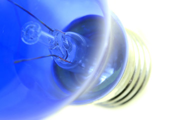 Fototapeta na wymiar niebieskie żarówki