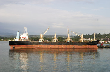 unloading cargo freight